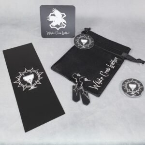 cleric earrings boucles d'oreilles en cuir et en acier