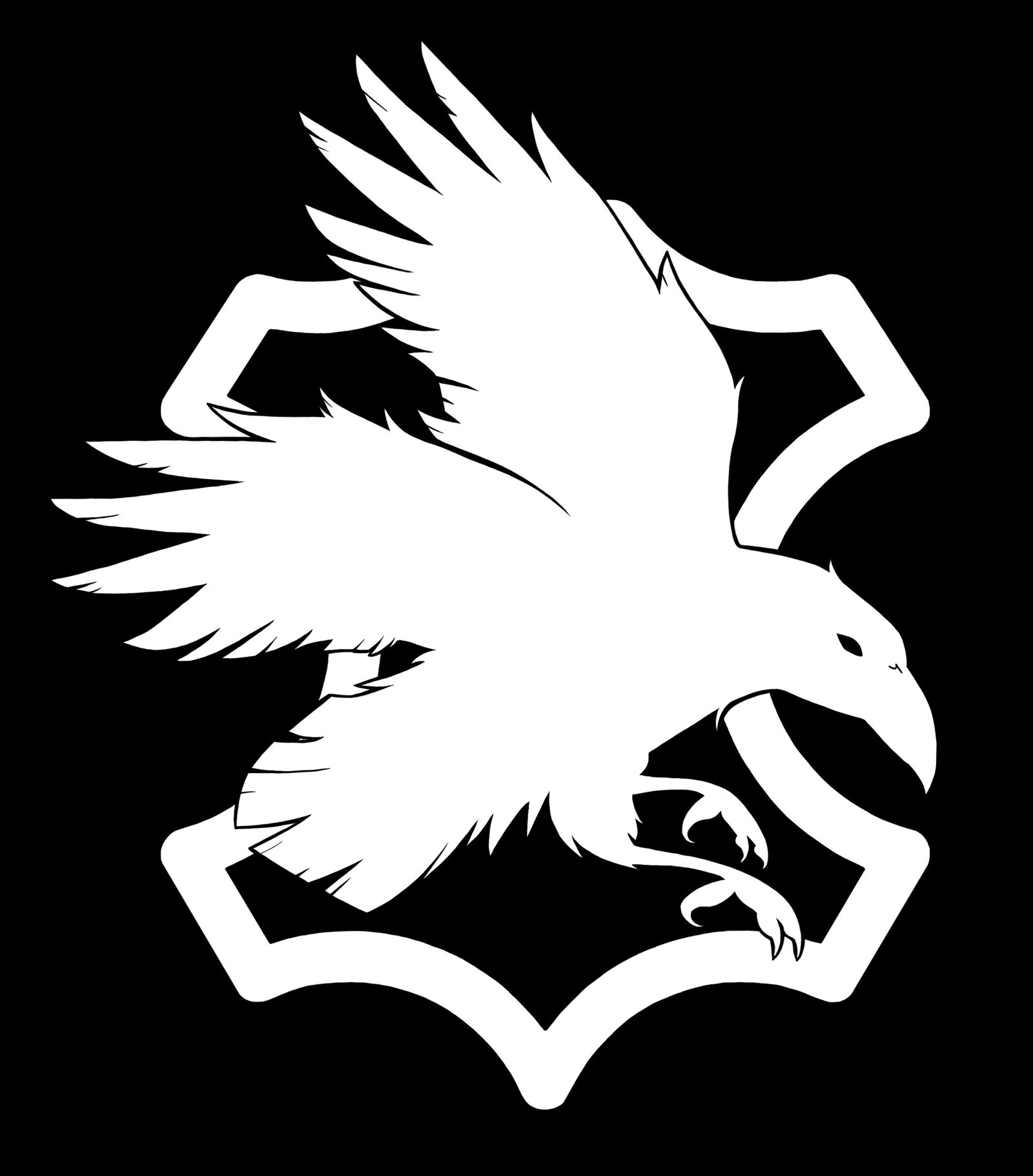logo white crow avec fond