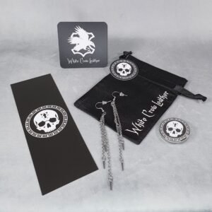 Necromancer earrings – boucles d’oreilles en acier