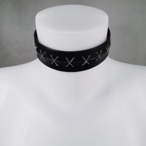 Necromancer Choker – collier ras-du-cou en cuir