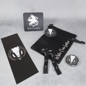 shaman earrings boucles d'oreilles en cuir et en acier