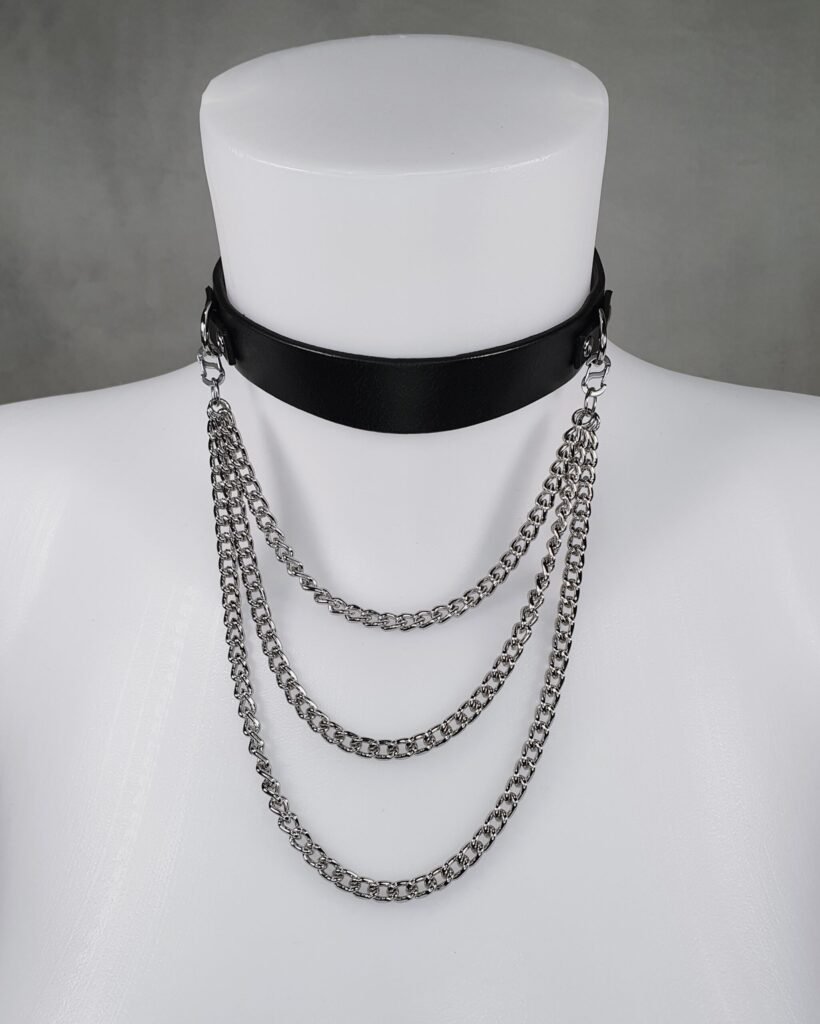 shaman choker collier ras du cou en cuir