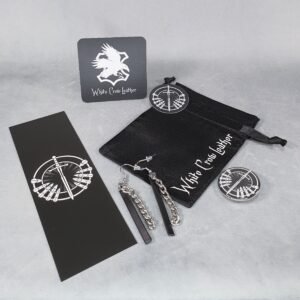 warrior earrings boucles d'oreilles en cuir et en acier