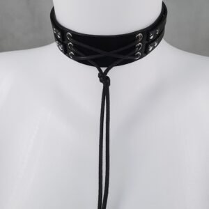 wizard choker collier ras du cou en cuir